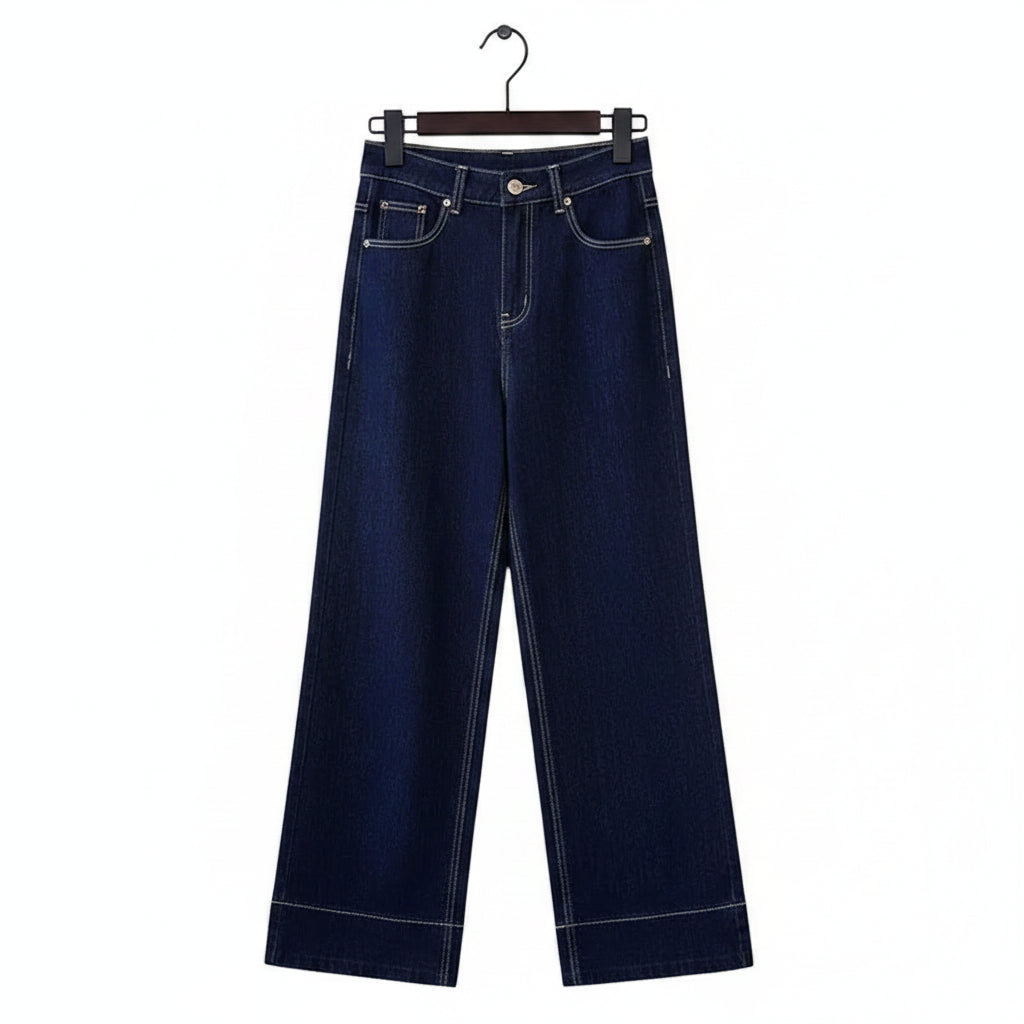 Jean brut coupe large